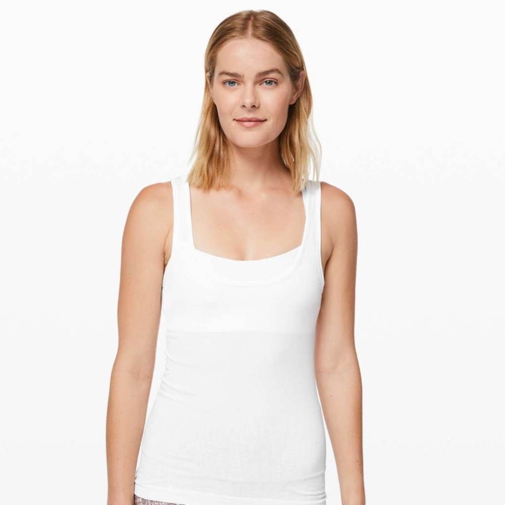 Lululemon Women Seek Simplicity Yoga Ribbed Tank Top White Size 8 M